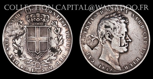 Italia lire sardegna 1848 - 5,
