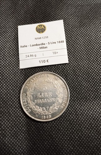 Moneta argento lire - moneta, 5