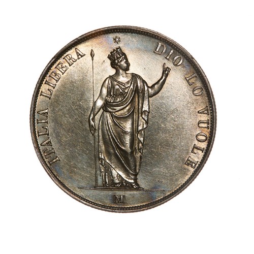 Moneta argento 1848 lire - moneta,