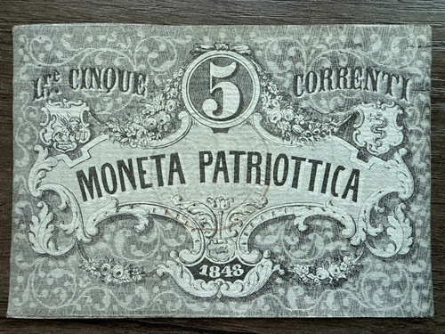 Banconota lire italia - banconota, 5
