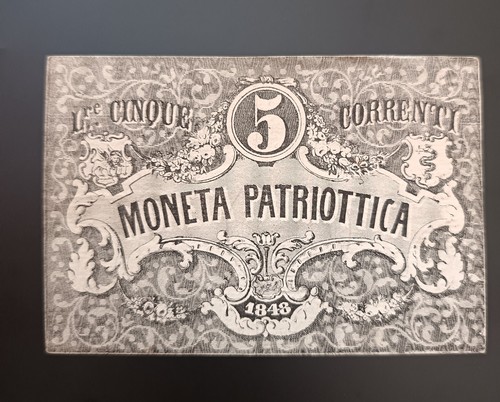 Moneta patriottica lire 1848 - 5,