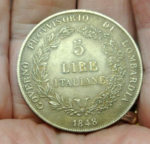 Moneta lire italia lombardia - 5,