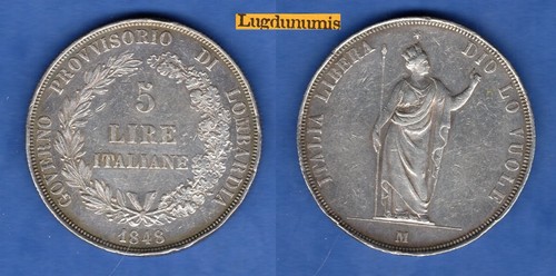 Italia lire 1848 - italia, ttb