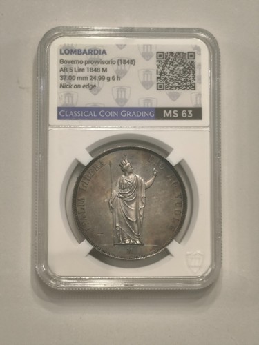 Milano lire 1848 ms63 - 1848,