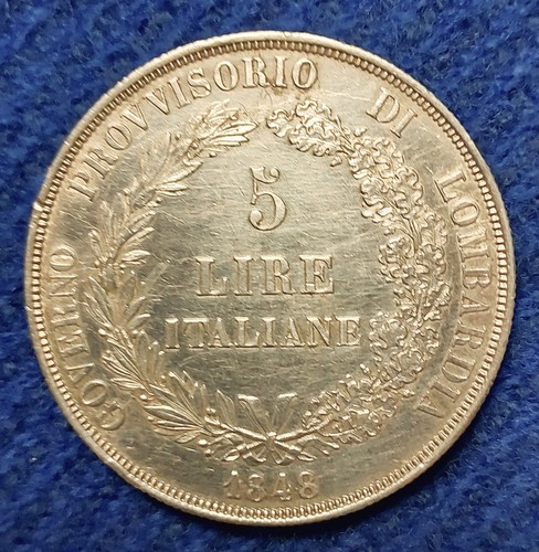 Moneta lire argento 1848 - da,